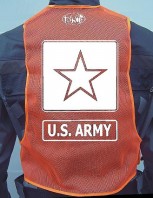 US Army back orng mc